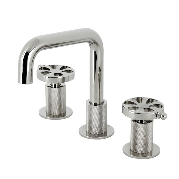 Widespread Bathroom Faucet with Push PopUp, Polished Nickel